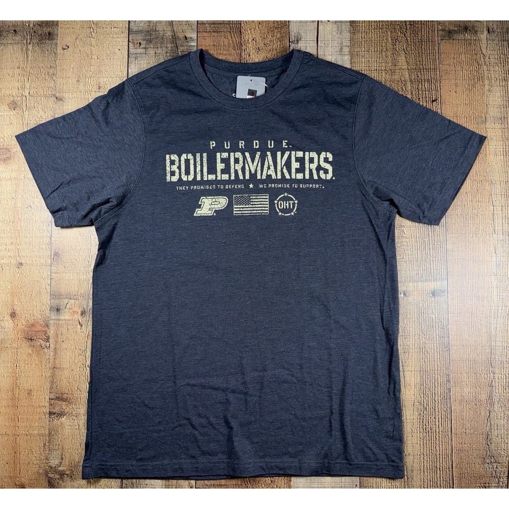 NWT Colosseum Purdue Boilermakers OHT Men's Large Gray Graphic T-Shirt